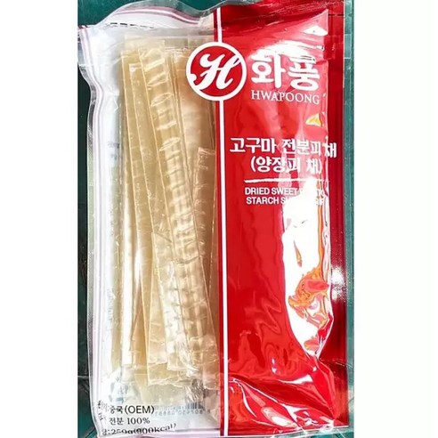 양장피 화풍 전분피 떡볶이 양장피채 250g X8 고구마전분피