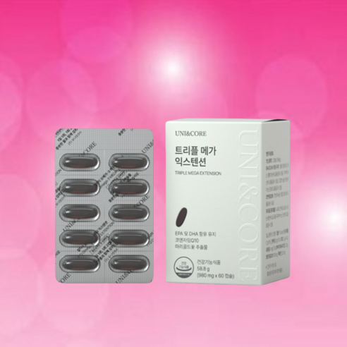 유니앤코어 트리플 메가 익스텐션 60캡슐, 2개, 30회분