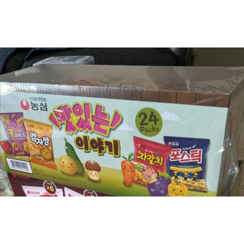 농심 맛있는 이야기 과자 4종 24개입 세트