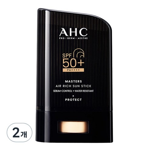 AHC 마스터즈 에어리치 선스틱 SPF50+ PA++++, 14g, 2개