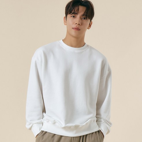 엘엑스티 남자 맨투맨 오버핏 무지 헤비쭈리 720g 면100% 국내생산