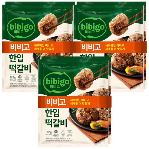 CJ 비비고 한입떡갈비 282g 총6봉, 564g, 3개