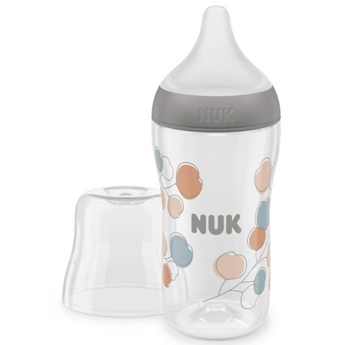 누크 퍼펙트매치 젖병 + 젖꼭지 M 세트, 코튼, 260ml, 1세트
