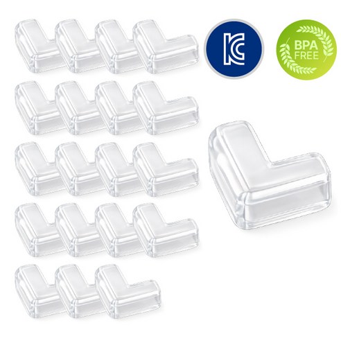 텐톤 BPA FREE 프리미엄 모서리보호대 어린이 안전기준 시험완료, 20개, 투명