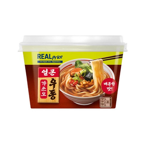 리얼 프라이스 얼큰가쓰오우동 213g x 4개, 4개, 213g