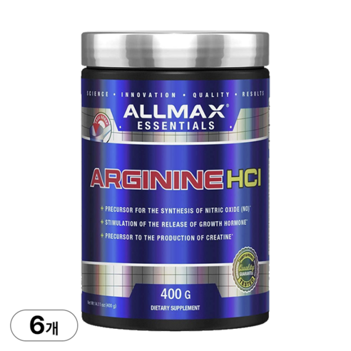 Allmax 아르기닌 HCI, 400g, 6개