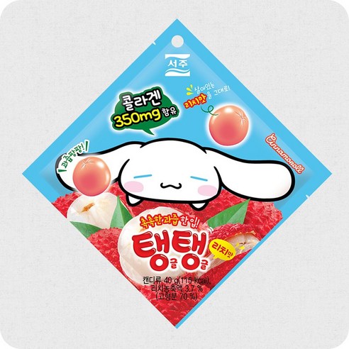 서주 과즙 팡팡 탱글탱글 리치 젤리 (40g x 5개) - 1세트