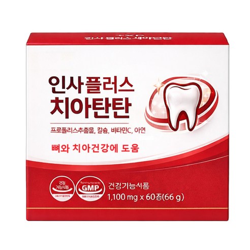 뼈와 이가탄탄 함을 원하시는 분 인사 플러스 치아튼튼, 1개, 60정