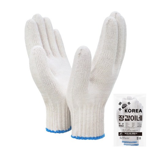 장갑이네 국산 100% 두꺼운 짱짱 면장갑 해루질 목장갑 70g, 100켤레, 1개, 일반손목(X사)