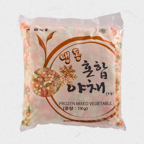 글로벌 혼합야채 4종 1kg x 5개 (볶음밥, 급식용), 5개