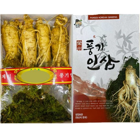6년근 인삼 선물 왕특대 굵기 4-6뿌리/한채 종이상자 이끼포장 풍기인삼시장 한보인삼사, 750g, 10세트