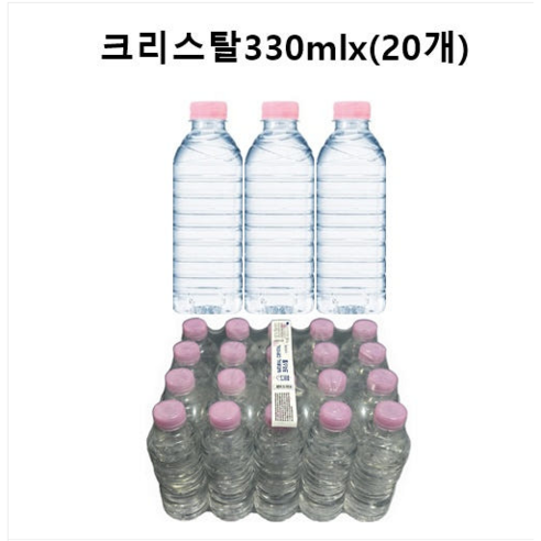크리스탈 라벨 무라벨330ml x 40개, (대량구매가능), 330ml, 40개
