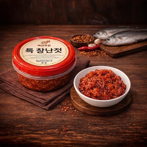 백년젓갈 창란젓 / 국내제조 / 프리미엄 / 저염 / 비빔 / 양념 / 추천 / 400g / 500g / 600g / 1kg, 1개, 1kg
