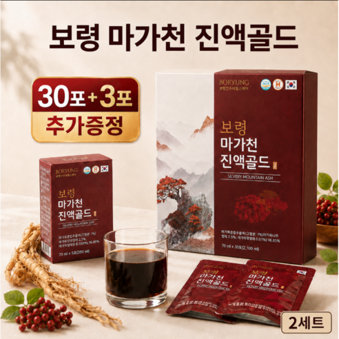 보령 마가천 진액골드 2310ml 마가목진액 기관지 폐 체력 활력 상황버섯 황칠나무 구기자 작약, 66개, 70ml