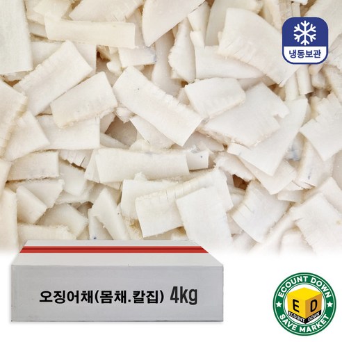 대왕오징어 칼집편채 4kg 벌크 무라 편채 국내가공, 1개, 4kg