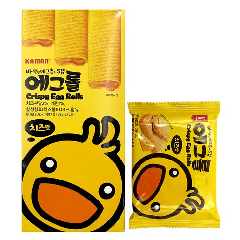 카만 크리스피 페스츄리 중국 상하이 기념품 에그롤 치즈맛, 80g, 1개