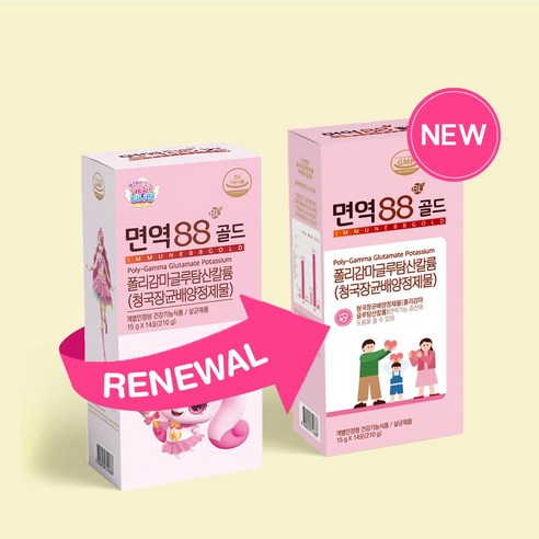 면역88골드 PGA-K 폴리감마글루탐산칼륨 14포 x 4박스