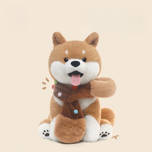 시바견 봉제인형 귀여운 강아지 인형 미니 피규어, 1개