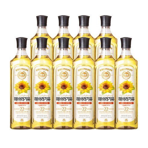 <올따옴> 해표 해바라기유 900ml 10입, 900ml, 10개