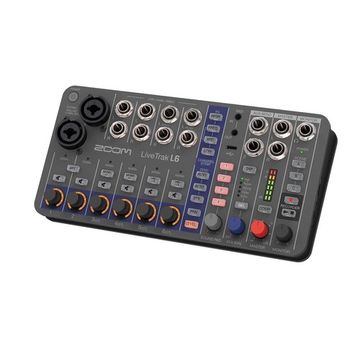 ZOOM L-6 32bit 10ch USB-C 줌 디지털 믹서 플로트 녹음 믹싱 3년 보증 경량 컴팩트