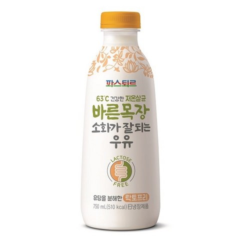 파스퇴르 소화가 잘 되는 우유 750ml, 750ml, 4개