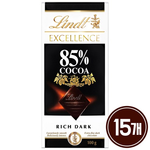 린트 엑설런스 85% 코코아 다크 초콜릿, 100g, 15개