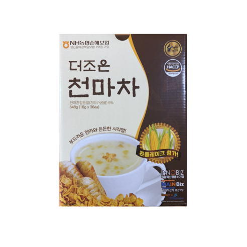 부드러운 천마와 든든한 시리얼 더조은 천마차, 18g, 36개입, 12개