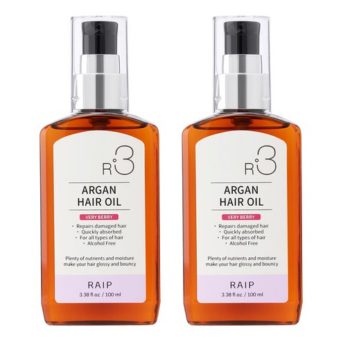 라입 R3 아르간 헤어 오일 베리베리, 100ml, 2개