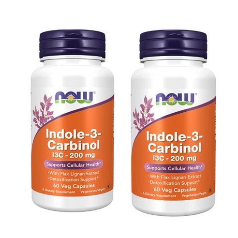 나우푸드 인돌-3 카르비놀 NOW food Indole-3-Carbinol 200mg 60정 2개
