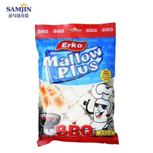 삼진 화이트 머쉬멜로우 소포장 100g 캠핑용 간식 베이커리 바베큐용