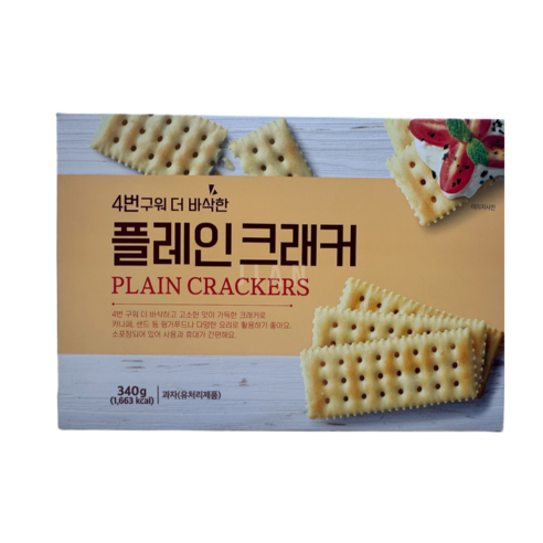 코렌트 푸지안 4번구워 더 바삭한 플레인 크래커, 1개, 340g