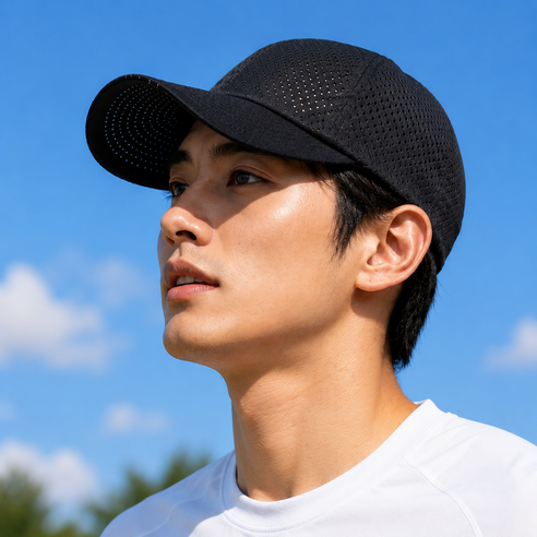 초경량 무지 메쉬 워터파크 모자 러닝 등산 볼캡