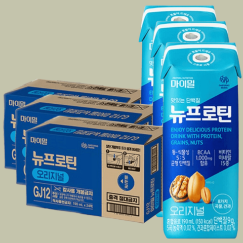 대상웰라이프 마이밀 뉴프로틴 오리지널 24입 190ml x 3박스, 190ml, 72개