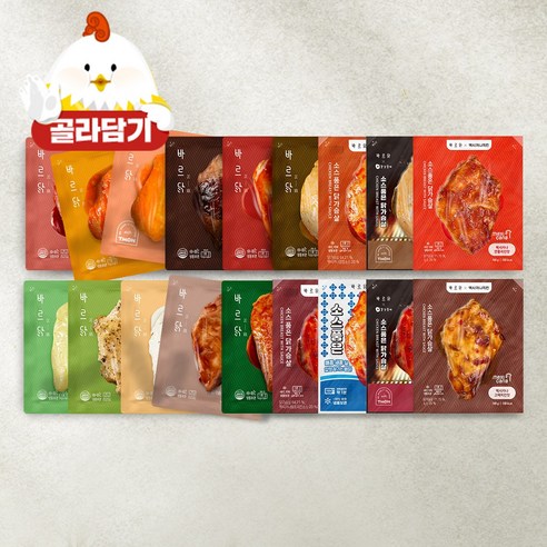 바르닭 소스품은 닭가슴살 18종 5팩 골라담기