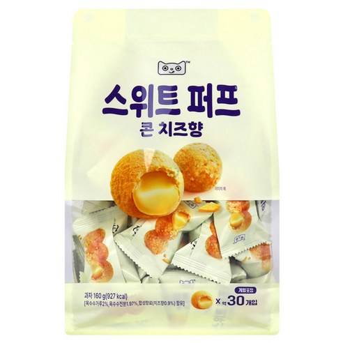 스위트 퍼프 콘 치즈향 과자, 2개, 160g