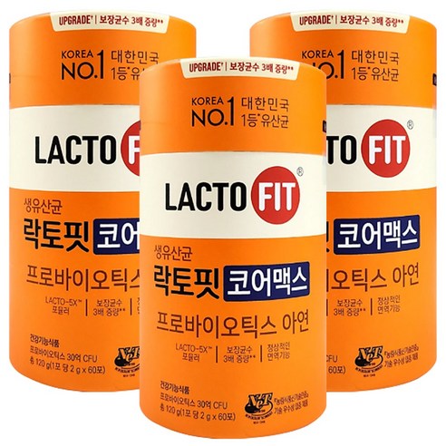 종근당건강 생유산균 락토핏 코어맥스, 120g, 3박스