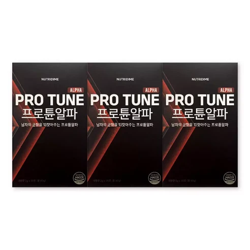 뉴트리다임 프로튠알파 2g X 30포 3박스 남성 전립선 영양제 활력 균형 포올드맨