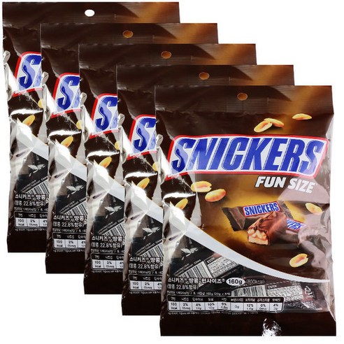 Mars 스니커즈 초코바 800g160g x 5개, 160g, 5개
