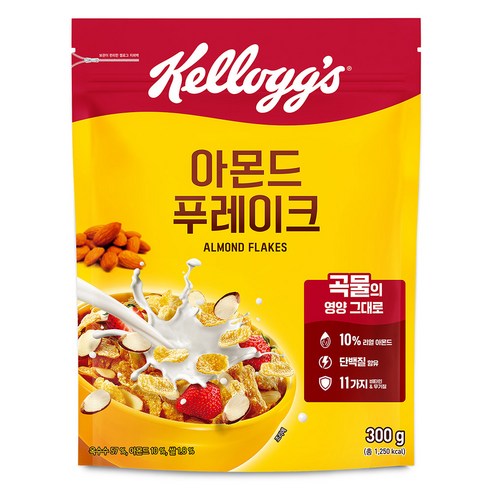 켈로그 아몬드 푸레이크, 300g, 19개