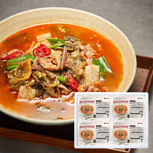 [국제식품] 초원농원 맛 그대로 진한육수 얼큰 한우 우거지탕 500g(4팩), 4개, 500g
