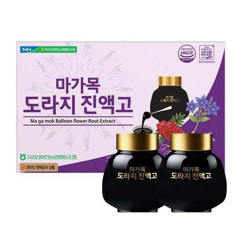 목건강 환절기 예방 목아플때 기관지 건강 기침관리 [지리산마천농협] 마가목 도라지 진액고 500g 2병