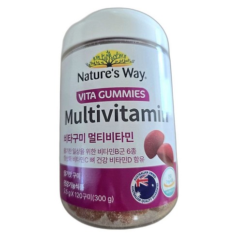맛있는 딸기맛 비타구미 성장 지원 영양소 충전 귀여운 디자인 멀티비타민, 60정, 1개, 60정, 1개