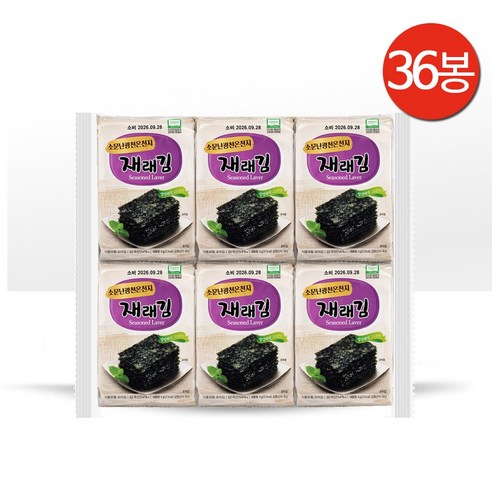 소문난 광천 온천지 재래김 도시락김 4g 12봉, 36개, 4g