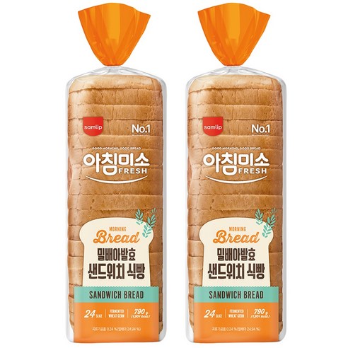 [JH삼립] 모닝데이 토스트샌드위치식빵 768g 2봉