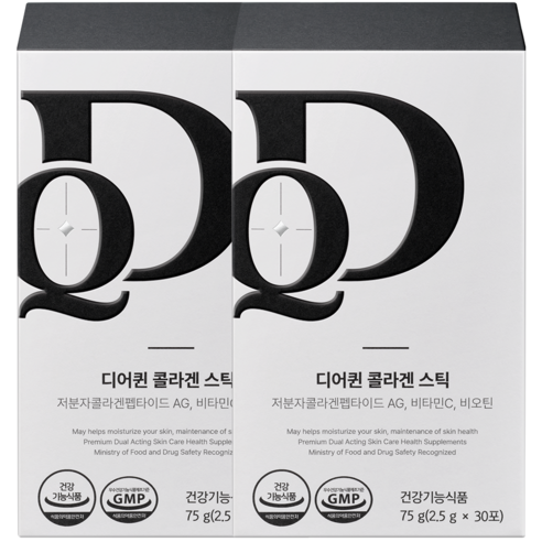 디어퀸 콜라겐 스틱 저분자콜라겐펩타이드 비오틴 비타민C 30포, 75g, 2개