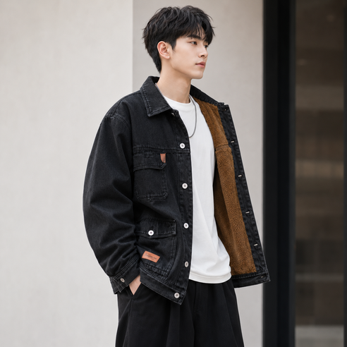 CBHV 남자 보온 기모 청자켓 편안한 겨울 아우터 남성 자켓