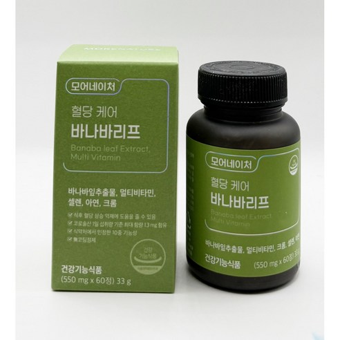 모어네이처 혈당케어 바나바리프 60정, 4박스