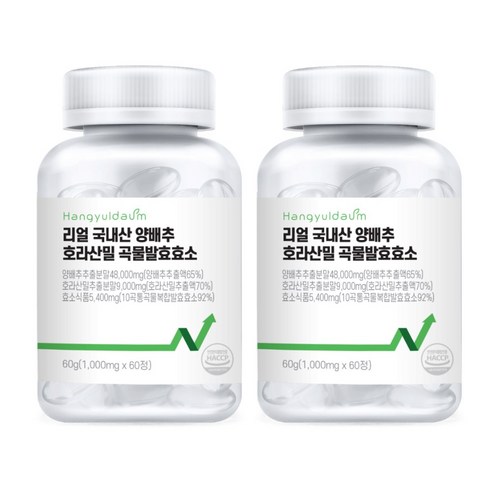 한결다움 리얼 국내산 양배추정 호라산밀 곡물 효소 60 정