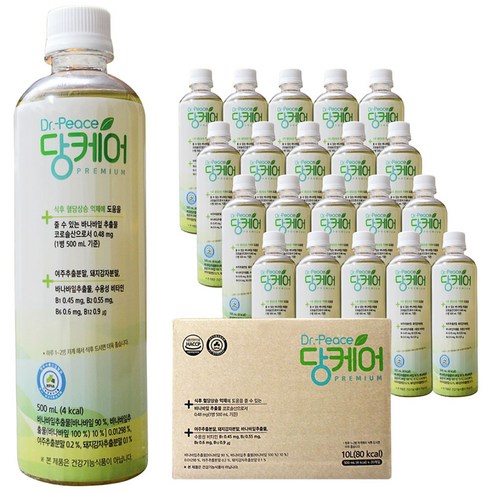 닥터피스 당케어 저당 혈당관리 음료 바나바잎 여주 돼지감자 500ml, 500ml, 20개