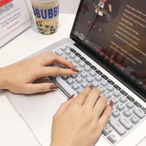 힐링마켓 연장네일 긴 네일아트 타이핑을 위한 키보드 스티커 필림커버